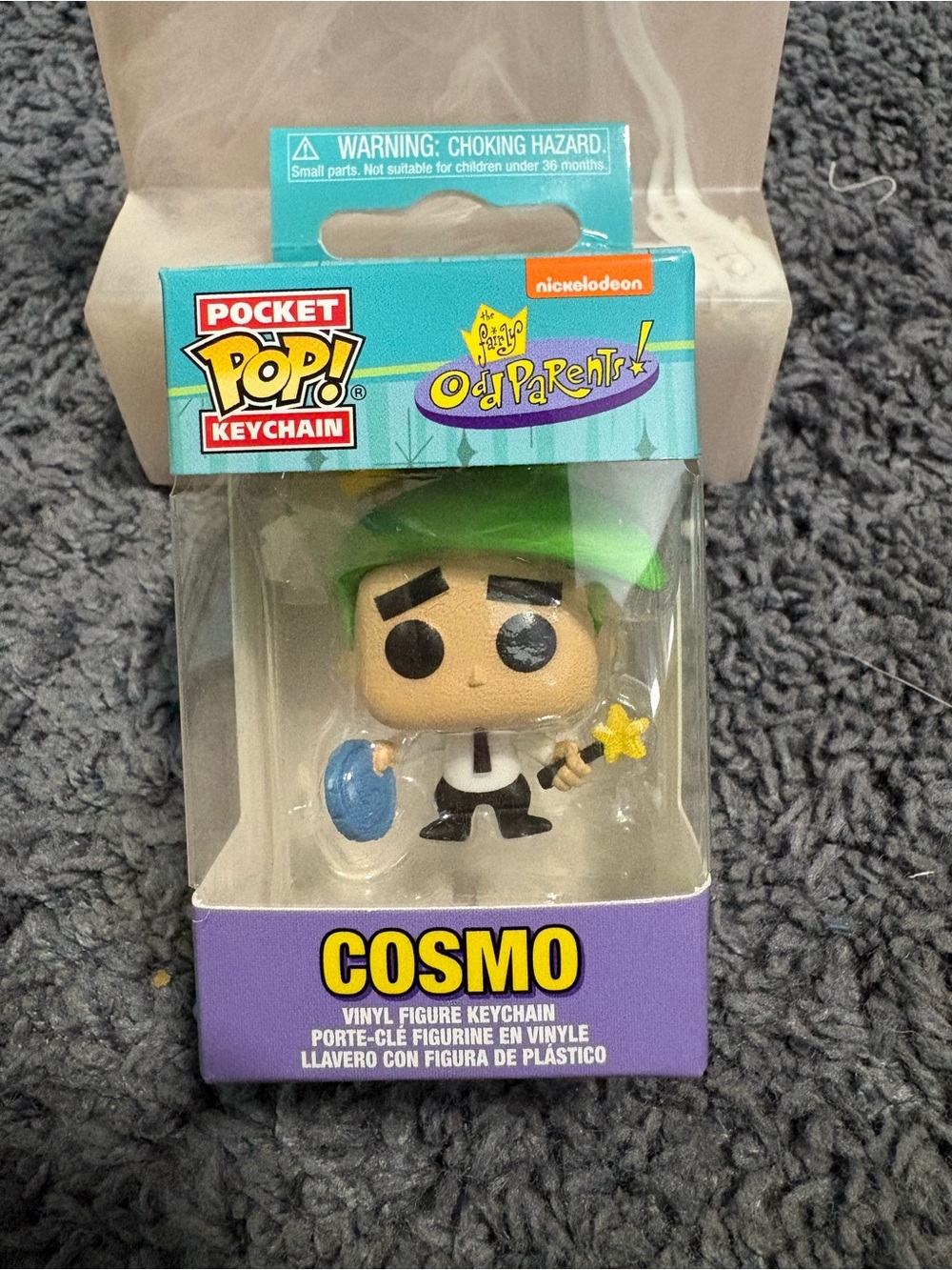 NWT Fairly Odd Parents Pocket Pop Keychain, Character: Cosmo
